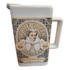Derbyshire Pottery White Queen Whisky Advertising Jug  Made In England Water Jug