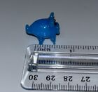 Miniature Tiny Lampwork Flame Hand Blown Glass Blue Pig Figurine New