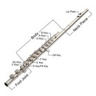 New School Band Student Instruments 16 Closed Hole C Tone Silver Color Flute