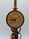 Brass Nautical Ship Engine Room Telegraph Wheel 17  Tall Wood Base Desk Lamp