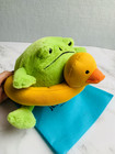 New With Tags Jellycat Retired Ricky Rain Frog With Rubber Ring Duck Float Brand