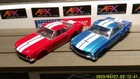 2 Afx Racing H o  Scale Slot Car Bodies Only 1965 Shelby Gt350 Bl wht   Red wht