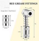 90 Degree Grease Coupler Adapter  Non Slip Grease Fitting   90   Grease Adapter L