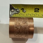 Metal Napkin Rings Set Of 3 Decorative Etched Copper Scroll Floral Embossed