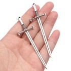10pcs Large Antique Silver Sword Shaped Charms Pendants Diy Jewelry Findings