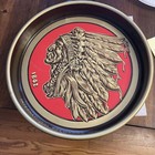 Iroquois Indian Head Beer Metal Tray Buffalo Ny - Vintage