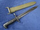 Original Vintage Us Ww2 M1942 Modified Export Bayonet And Scabbard Made By Utica