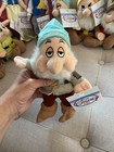 Disney Store Mini Bean Bag Plush  Snow White  Prince Charming   7 Dwarfs 9 Pcs 