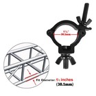 10 Pack Black Truss Clamps  1-1 2  Od Aluminum Alloy Dj Stage Light Clamp Hoo   