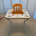 Vtg 1963 Mattel Chatty Cathy Play Table On Wheels Hawthorne Ca Usa   tlc Strap