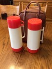 Vintage Aladdin Thermos Lunch Bag With 2 Thermos Hy-lo