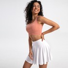 Womens Basic High Waisted Stretch Flared Pleated Plain Mini Skater Skirt Usa