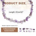 32 Inches 3-5mm Natural Chip Gemstone Strand Chips  purple 