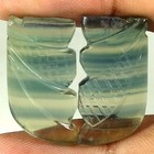 32 65cts  100  Natural Fluorite Carved Pair Fancy Cabochon Gemstones 14x 25x04mm