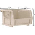 Akro-mils 30210 Akrobins Plastic Storage Bins  5 x4 x3   24 Pack  Clear
