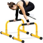  Push Up Bar  14   High Steel Parallettes   Dip Bar With Full Coverage Foam 