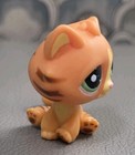 Littlest Pet Shop Lps  1834 Tiger Kitten Cat Orange Yellow Sitting Hasbro 2006