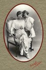 Larger Size Vintage Mounted Photograph  1913  Mother W Daughter   