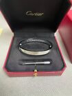 Catier Love Bracelet 18k White Gold Plated 6 1mm  Full Set With Original Box