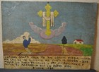  holy Cross I Give You   10 25  X 8  Mexican Retablo On Tin  1939