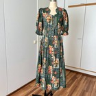 1980s Floral Bavarian Trachten Dress Austrian Folk Alpine Oktoberfest Dirndl 40
