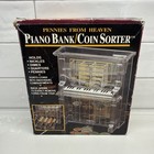 Vintage Pennies From Heaven Piano Bank Coin Sorter Holder Open Box Jsny  9699