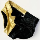Pro Grade Wrestling Half Gold   Black Wrestling Trunks Tights Gear New 