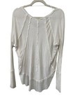 We The Free Catalina Thermal Waffle Knit Top Womens S Long Sleeve White Relaxed