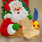 Finished Jumbo Bucilla Felt Sequin Stocking Santa Christmas List 26 