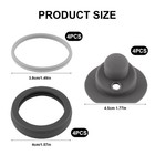 Boxob 12pcs Gasket Replacement For Zojirushi Stainless Steel M  Gray  Black