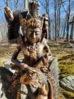 Balinese Wood Carving Of Saraswati  Vintage Piece