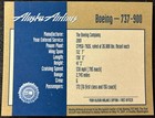 Rare Alaska Airlines 737-900 Launch Carrier Trading Card