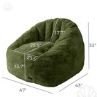 Giant Shell Bean Bag Sofa Memory Foam Living Room Chair Floor Sofa Soft Cover