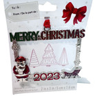 Picture Frame Ornament Rectangle Merry Christmas 2023 Santa Tree Photo Gift Diy