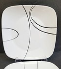 Corelle 5pc Square  4 dinner    1  Luncheon Plates Simple Lines Collection Exc