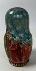 Vtg Unique Hand Painted Russian Nesting Dolls Matryoshka 5pcs Signed By Artist