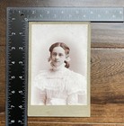 Pretty Young Lady Wearing Glasses   Lace Dress Syracuse Ny Antique Photo