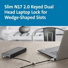 Kensington Slim N17 2 0 Keyed Dual Head Laptop Lock K60508ww