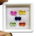 10 Pcs Natural Multi Sapphire 4x3mm Oval Cut Dazzling Loose Gemstone Lot 2 15 Ct