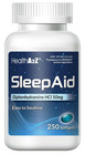 Sleep Aid Diphenhydramine Hcl 50mg Softgels   250 Count   Compare To Unisom