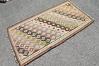3 2x6 Ft Rug  Vintage Turkish Rug  Beige Kilim Wool Rug