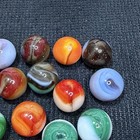 Jabo Classic Swirl Marbles Lot Of 15 Nm-mint Some Glow Pastel Green Orange