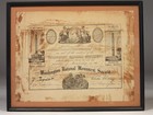 19thc  Washington National Monument Society Fund Raising Certificate Document