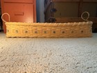Vintage Wicker Basket Woven 20    X 8    X 3 5   