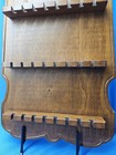 Vtg Wall Hanging Wooden 32 Spoon Wall Rack Collector Souvenir Display Holder
