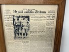 1928 Yankees World Series Herald Tribune Facsimile Newspaper Ruth Gehrig Display