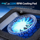 Gaming Laptop Cooling Pad With Powerful Cooler Fans rgb Lighting And Phone Hold