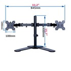 Dual Monitor Desk Mount Stand Vertical Bracket 13   27  Adjustable Tilt Swivel