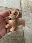 Dachshund Dog Figurine Christmas Tree Ornament 4    Brown -excellent Condition