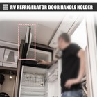 1 Set Universal For Rv Refrigerator Door Handle Holder Grip Hardware Black